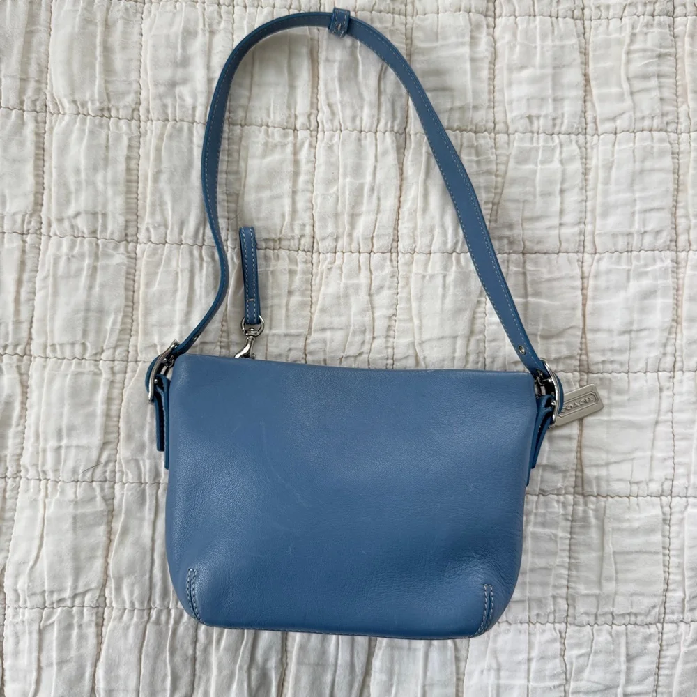 Coach Soho Mini Pochette Style – Blue Leather